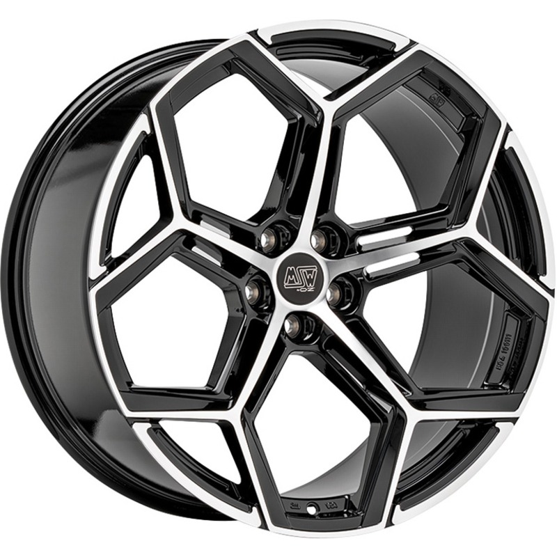 Cerchio MSW Msw 53 Gloss Black Full Polished 5 fori 19\" 8X19 ET35 5x112