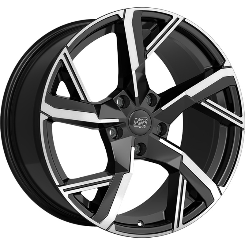 Cerchio MSW Msw 54 Gloss Black Full Polished 5 fori 18\" 8X18 ET28 5x112