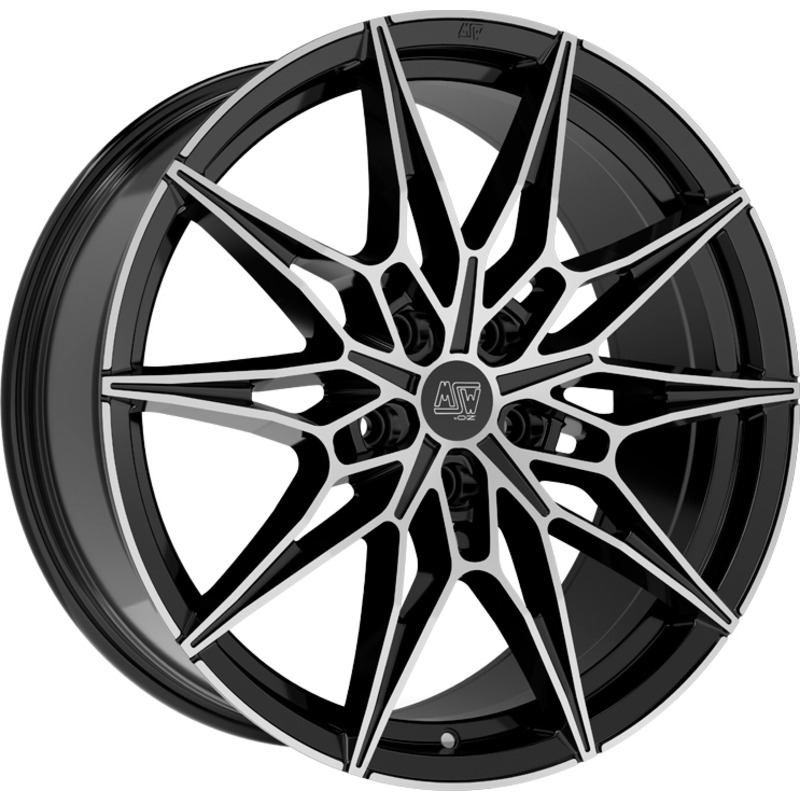 Cerchio MSW Msw 75 Gloss Black Full Polished 5 fori 19\" 8X19 ET34 5x112