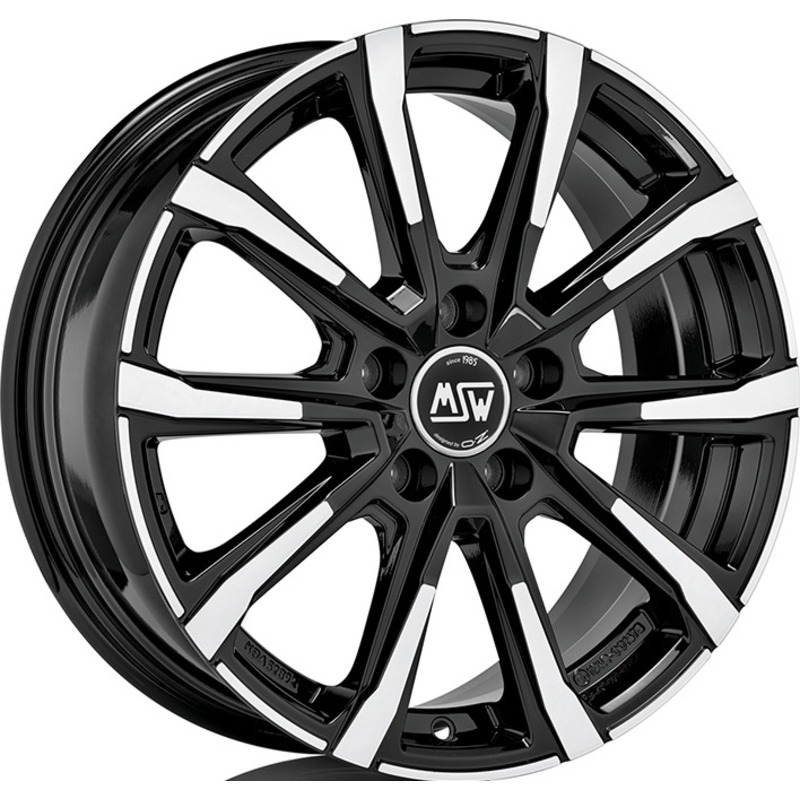 Cerchio MSW Msw 79 Gloss Black Full Polished 5 fori 16\" 6.5X16 ET40 5x100