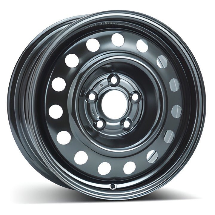 Cerchi in Lega MW GIANETTI RUOTE Steel Nero 5 fori 16\" 6.5X16 ET48 5x114.3
