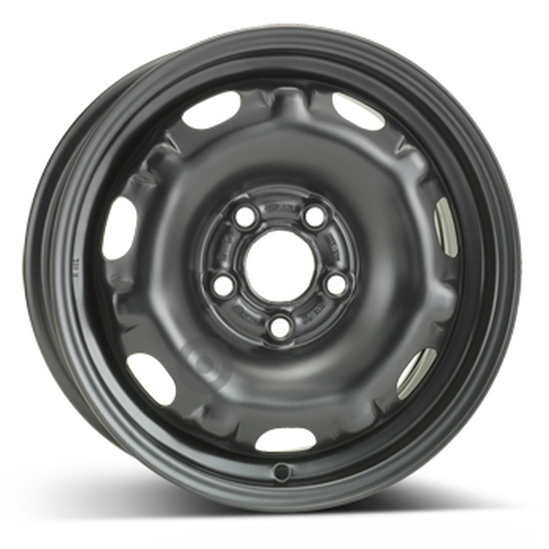 Cerchi in Lega KFZ ALCAR Steel Nero 5 fori 14\" 6X14 ET37 5x100