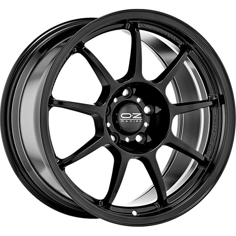 Cerchi in Lega OZ RACING Alleggerita Hlt 5f Glossy Black 5 fori 18\" 7.5X18 ET50 5x112