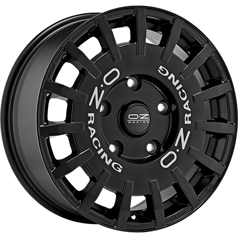 Cerchi in Lega OZ RACING Rally Racing Van Matt Black Silver Lettering 5 fori 18\" 7.5X18 ET48 5x160