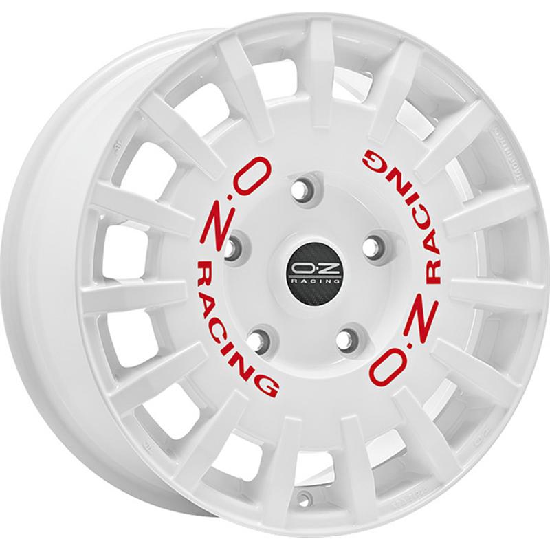 Cerchi in Lega OZ RACING Rally Racing Van Race White Red Lettering 5 fori 18\" 8X18 ET45 5x120