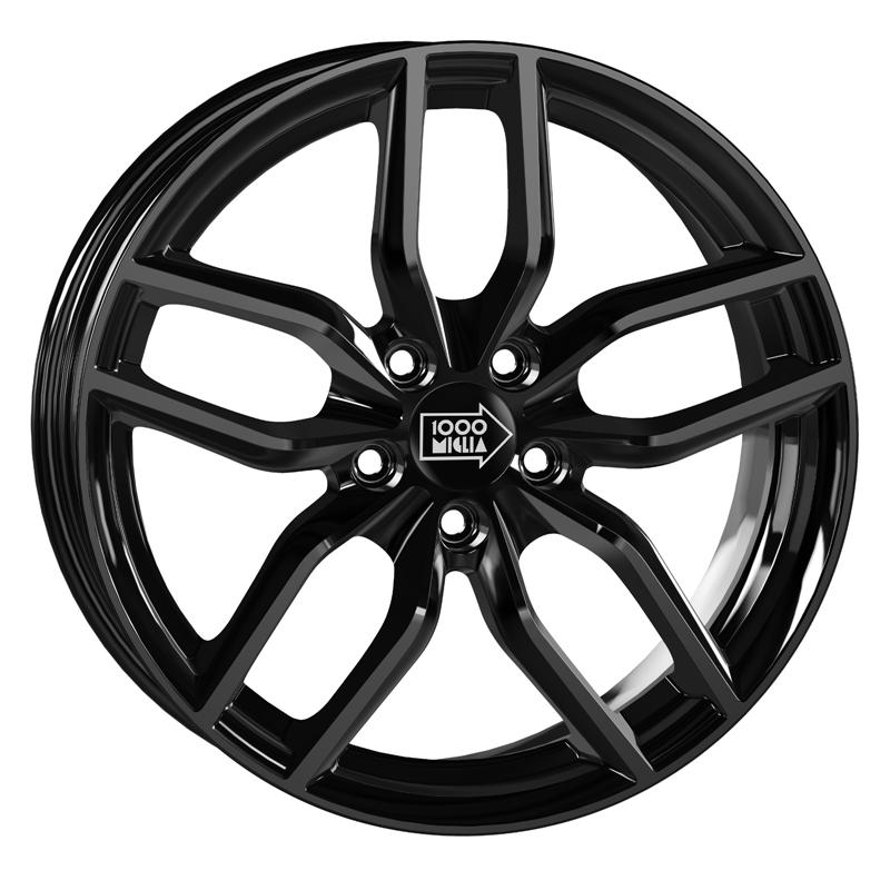 Cerchi in Lega MILLE MIGLIA Mm039 Gloss Black 5 fori 17\" 7.5X17 ET28 5x112