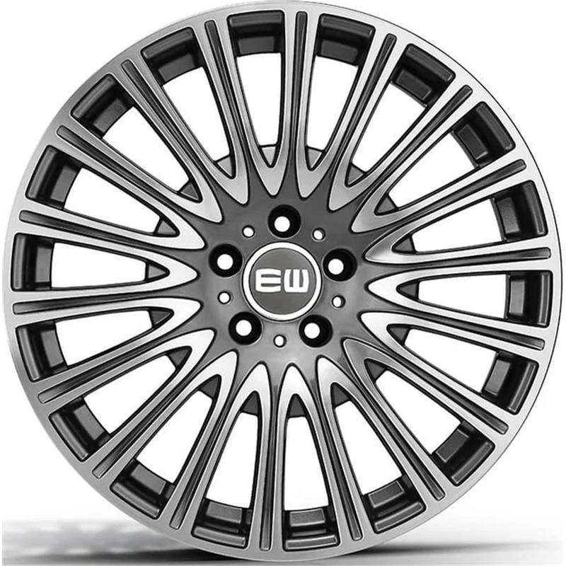 Cerchi in Lega EW Ew13 Turbine Palladium Polished 5 fori 18\" 9X18 ET49 5x112