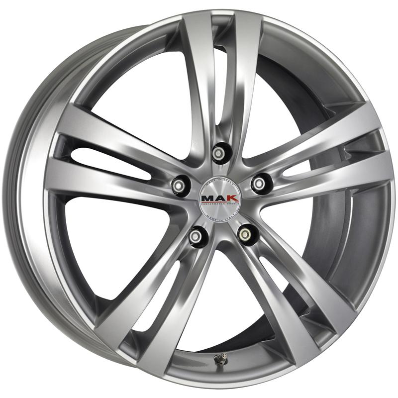 Cerchi in Lega MAK Zenith Hyper Silver 5 fori 17\" 7X17 ET41 5x98