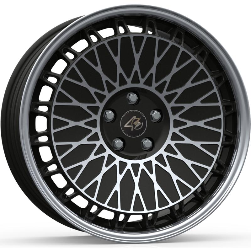Cerchi in Lega ETA BETA Eb40 Matt Black Lip + Face Polish 5 fori 19\" 8.5X19 ET50 5x112