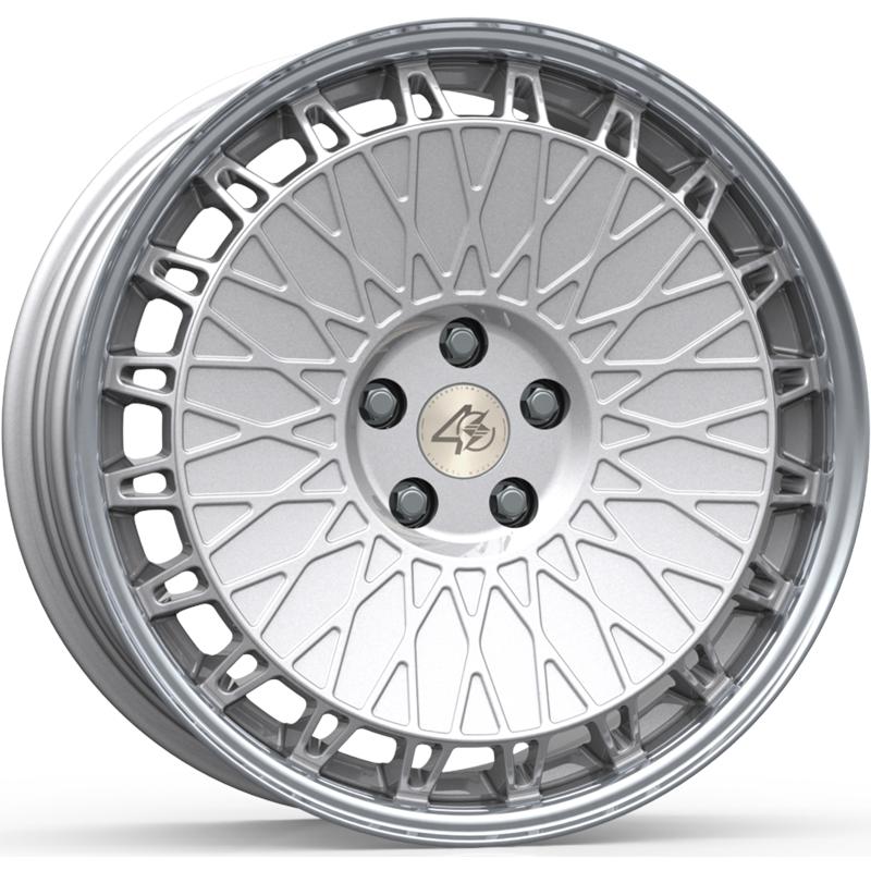 Cerchi in Lega ETA BETA Eb40 Shiny Silver Lip Polish 5 fori 19\" 8.5X19 ET50 5x114.3