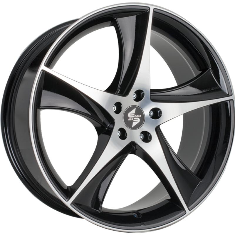 Cerchi in Lega ETA BETA Jofiel Shiny Black Full Polish 5 fori 19\" 9X19 ET30 5x112