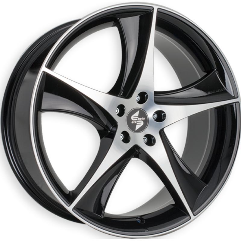 Cerchi in Lega ETA BETA Jofiel X Shiny Black Full Polish 5 fori 17\" 8X17 ET35 5x110
