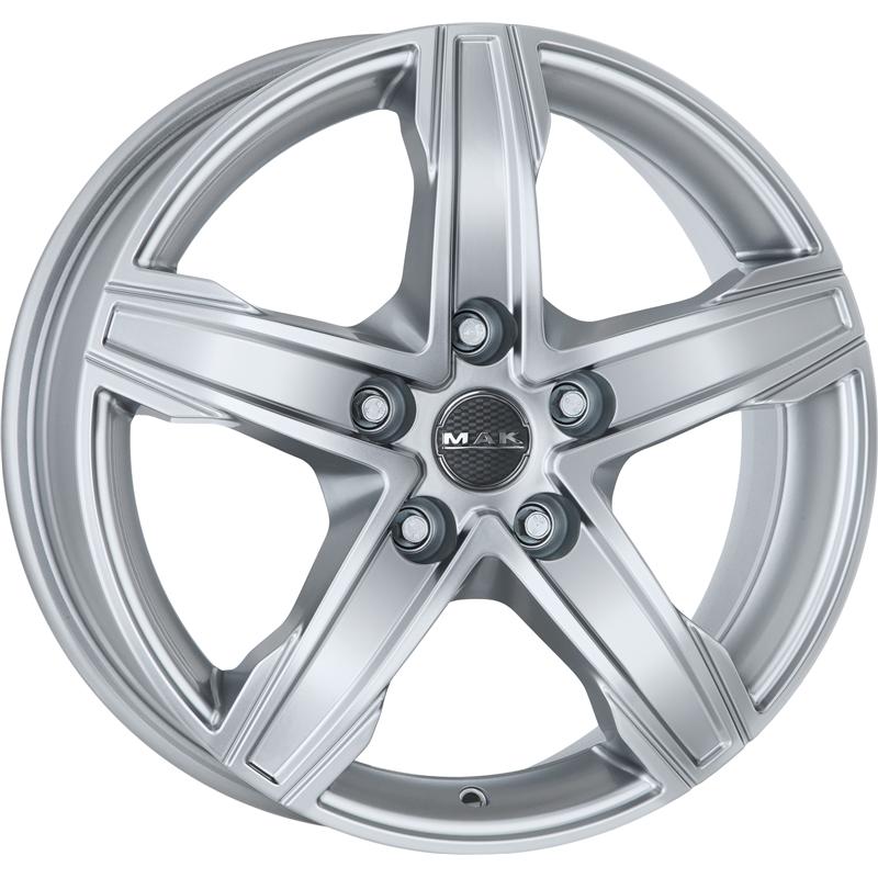 Cerchi in Lega MAK King5 Silver 5 fori 17\" 7.5X17 ET55 5x130