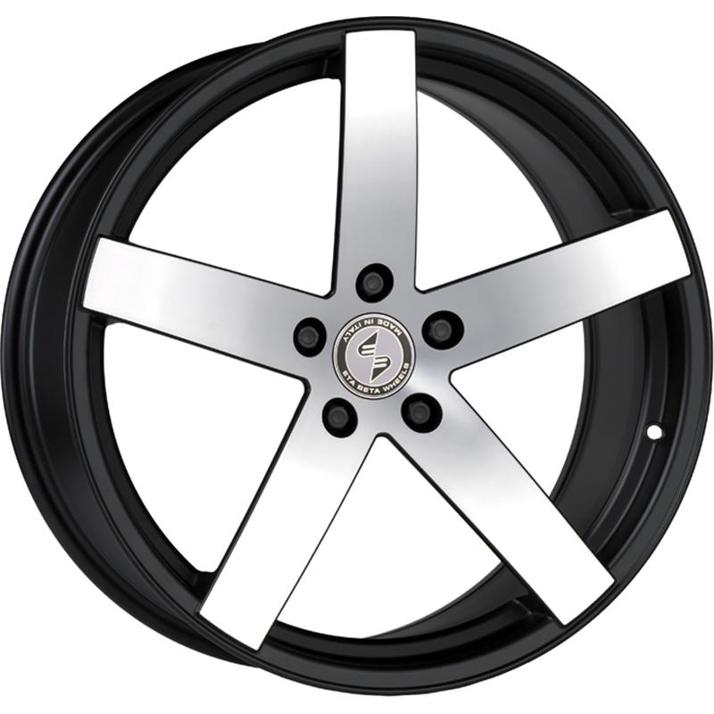 Cerchi in Lega ETA BETA Uros S Shiny Black Full Polish 5 fori 19\" 8.5X19 ET35 5x114.3