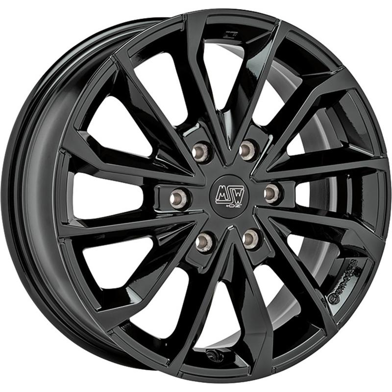 Cerchi in Lega MSW Msw 42 Van Glossy Black 6 fori 17\" 6.5X17 ET50 6x120