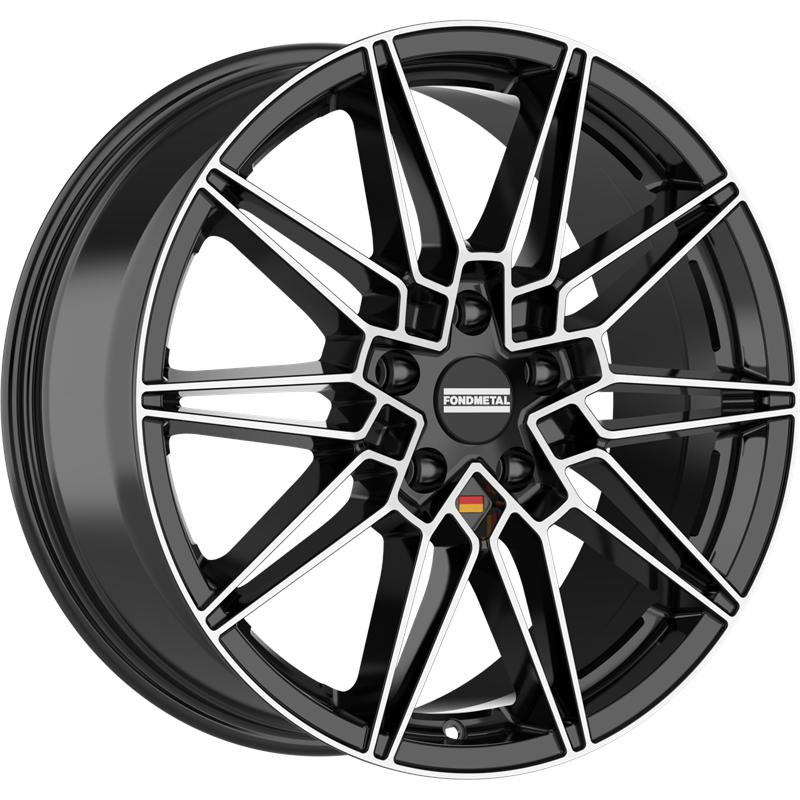 Cerchi in Lega FONDMETAL Thoe Glossy Black Machined 5 fori 18\" 8X18 ET26 5x112