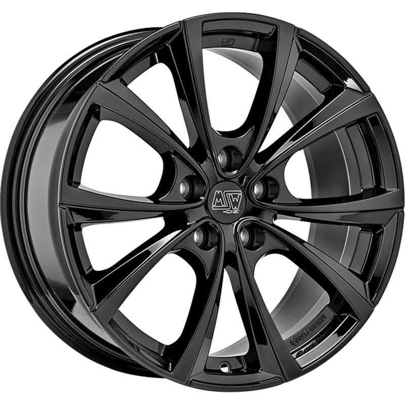 Cerchi in Lega MSW Msw 27t Glossy Black 5 fori 19\" 9.5X19 ET40 5x120