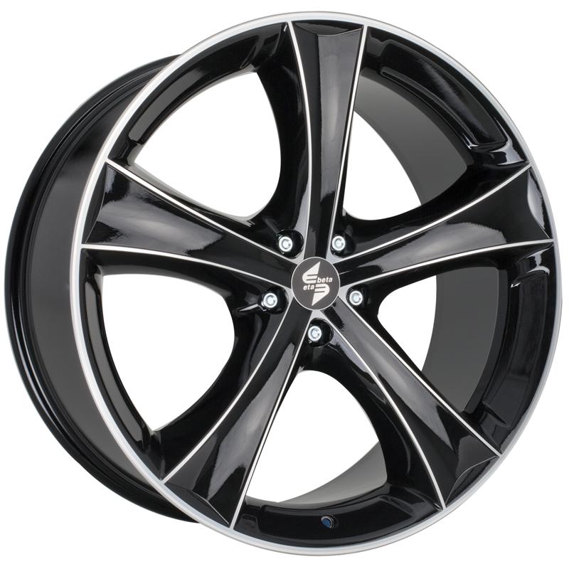 Cerchi in Lega ETA BETA Tettsut Shiny Black Full Polish 5 fori 18\" 8.5X18 ET45 5x120