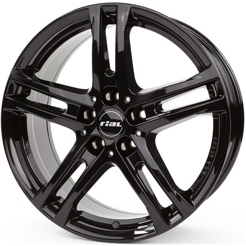 Cerchi in Lega RIAL Bavaro Diamant Schwarz 5 fori 16\" 6.5X16 ET50 5x112