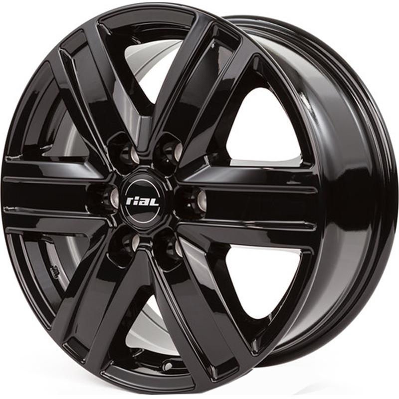 Cerchi in Lega RIAL Transporter 6 Diamant Schwarz 6 fori 17\" 7X17 ET57 6x130