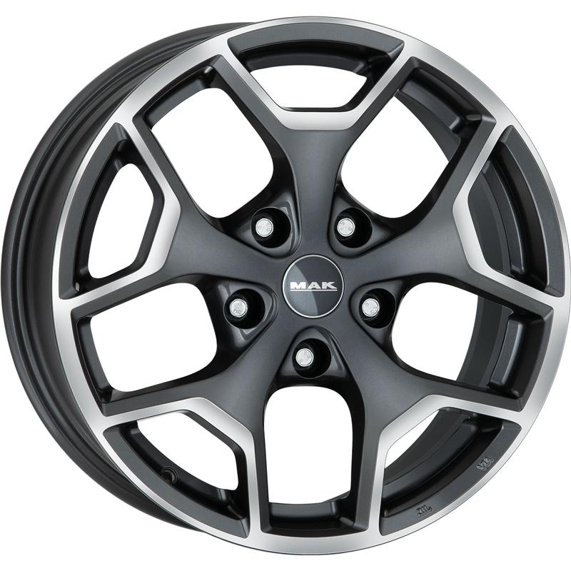 Cerchi in Lega MAK Liberty Gun Metallic Mirror 5 fori 17\" 7.5X17 ET39 5x110