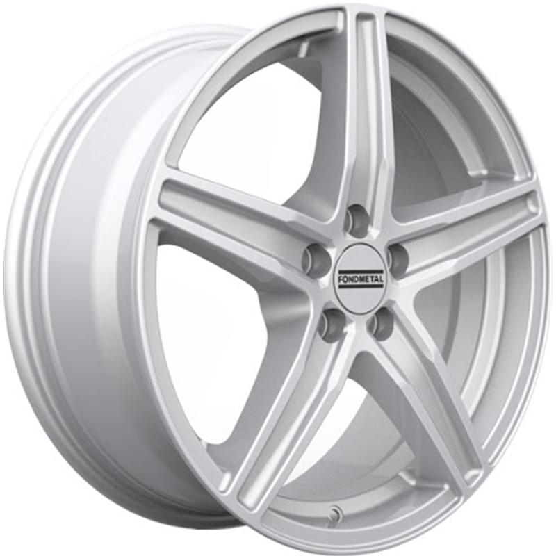 Cerchi in Lega FONDMETAL 8100 Glossy Silver 5 fori 17\" 7X17 ET30 5x114.3