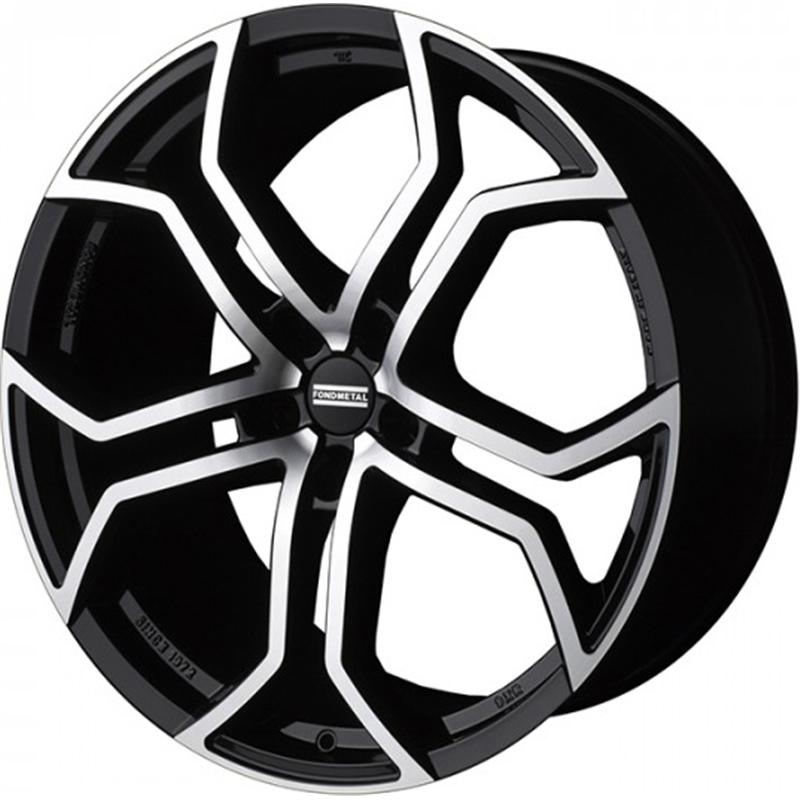 Cerchi in Lega FONDMETAL 9xr Glossy Black Machined 5 fori 20\" 9X20 ET40 5x114.3