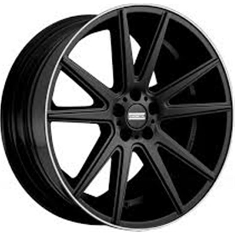 Cerchi in Lega FONDMETAL StC-10 Matt Black Machined Lip 5 fori 20\" 11X20 ET60 5x130