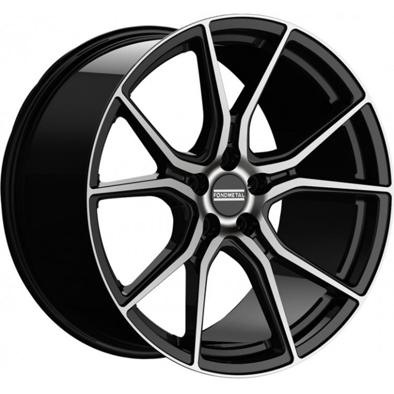Cerchi in Lega FONDMETAL Stc45 Glossy Black Machined 5 fori 20\" 9X20 ET23 5x120