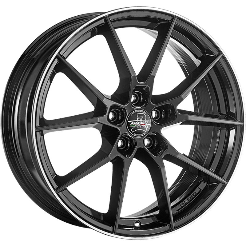 Cerchi in Lega ARCASTING Ary Black Lip Polished 5 fori 19\" 8X19 ET20 5x112