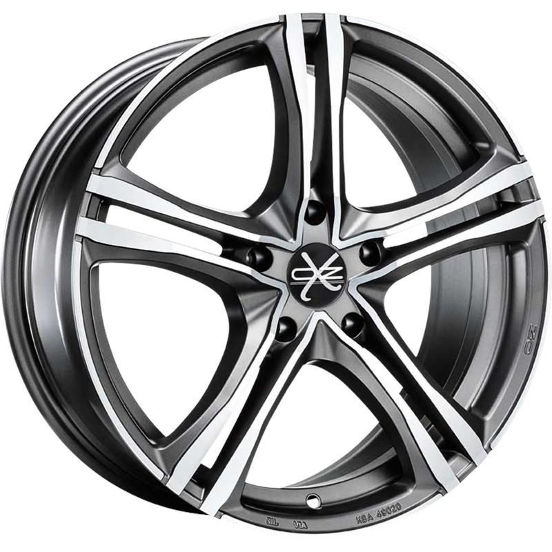 Cerchi in Lega OZ RACING X5b Matt Graphite Silver 5 fori 19\" 8X19 ET40 5x120