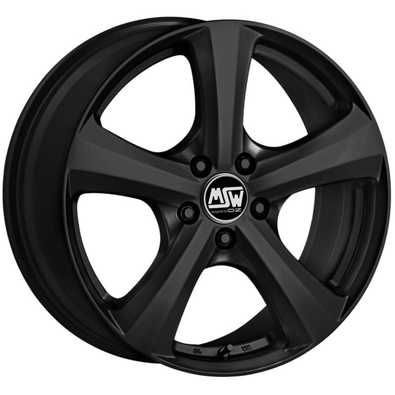 Cerchi in Lega MSW Msw 19 Matt Black 5 fori 16\" 7X16 ET45 5x100