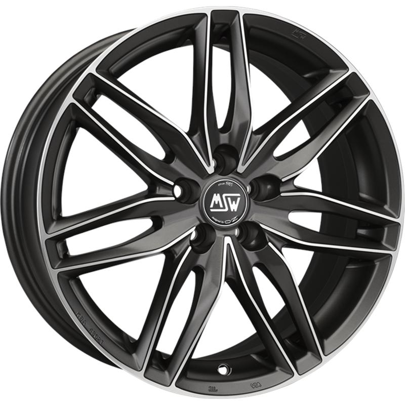 Cerchi in Lega MSW Msw 24 Matt Gun Metal Full Polished 4 fori 16\" 7X16 ET16 4x108