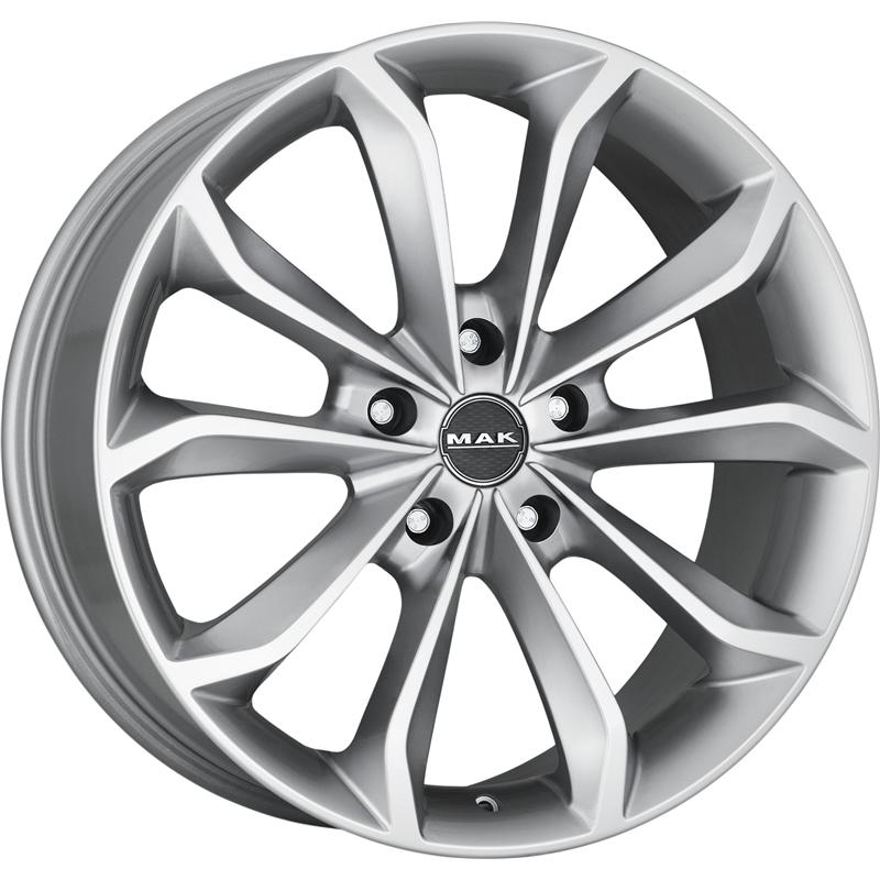 Cerchi in Lega MAK Xenon Hyper Silver 5 fori 18\" 8X18 ET47 5x112