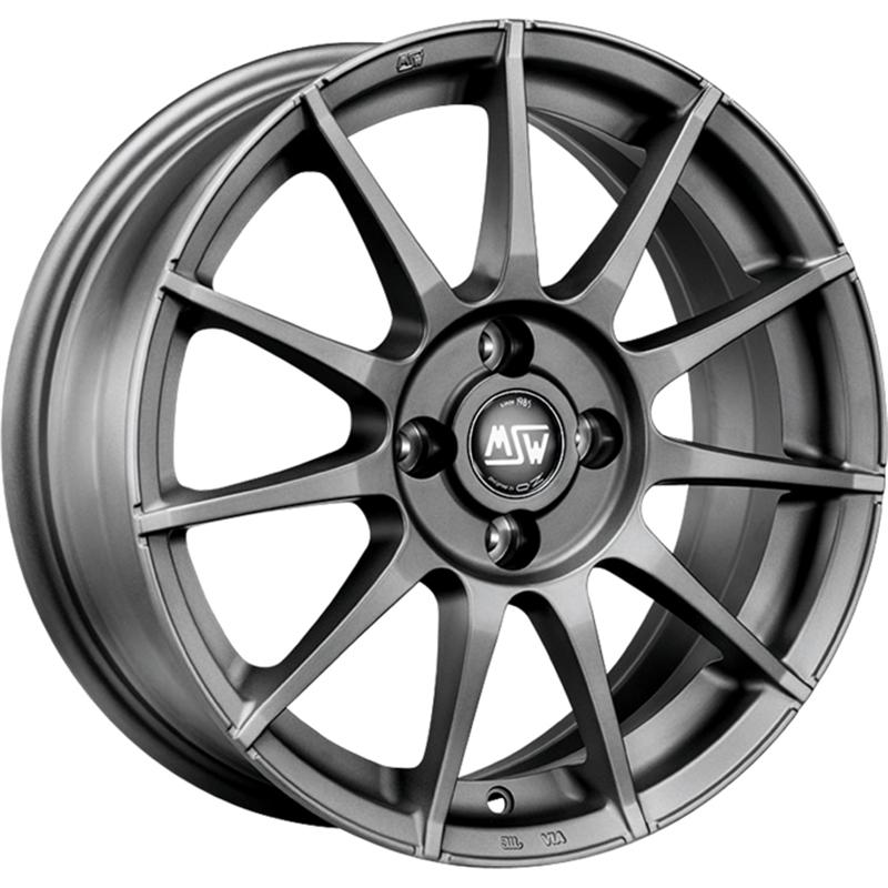 Cerchi in Lega MSW Msw 85 Matt Gun Metal 4 fori 14\" 6X14 ET24 4x108