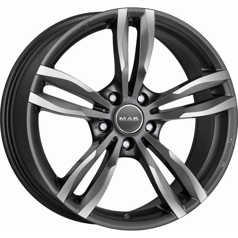 Cerchi in Lega MAK Luft Gun Metallic Mirror 5 fori 17\" 7.5X17 ET52 5x112