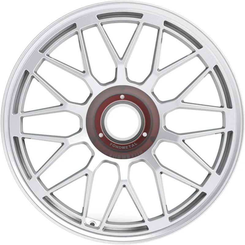 Cerchi in Lega FONDMETAL 9evo cl Glossy Silver 15 fori 20\" 12X20 ET47 15x130