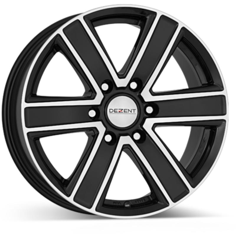 Cerchi in Lega DEZENT Tj Black Polish 6 fori 16\" 7X16 ET45 6x114.3