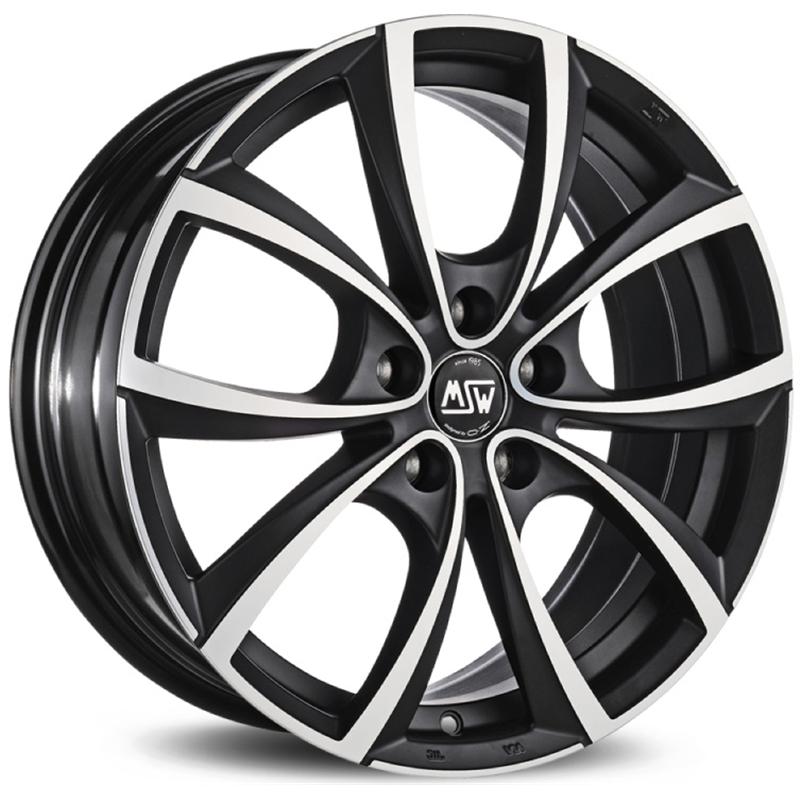 Cerchi in Lega MSW Msw 27 Matt Dark Titan Full Polished 5 fori 17\" 7.5X17 ET45 5x114.3