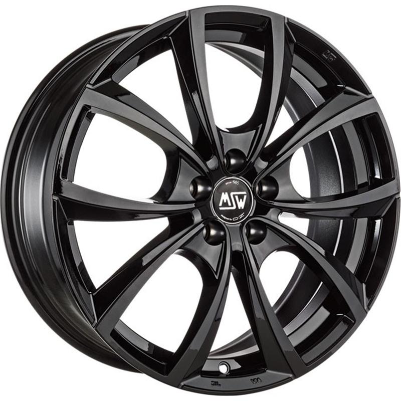 Cerchi in Lega MSW Msw 27 Glossy Black 5 fori 17\" 7.5X17 ET35 5x100