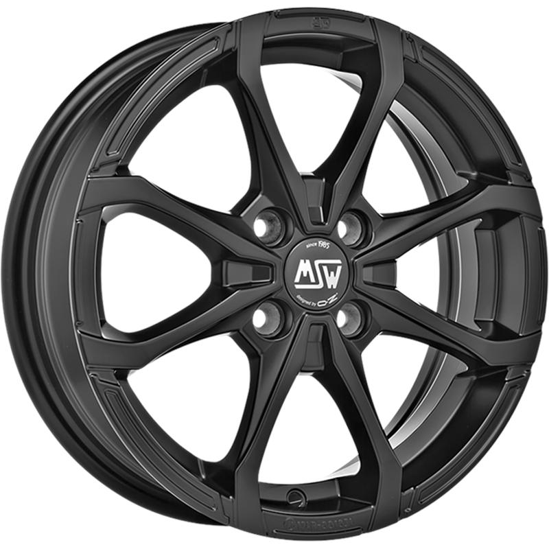 Cerchi in Lega MSW Msw x4 Matt Black 4 fori 14\" 5.5X14 ET35 4x108