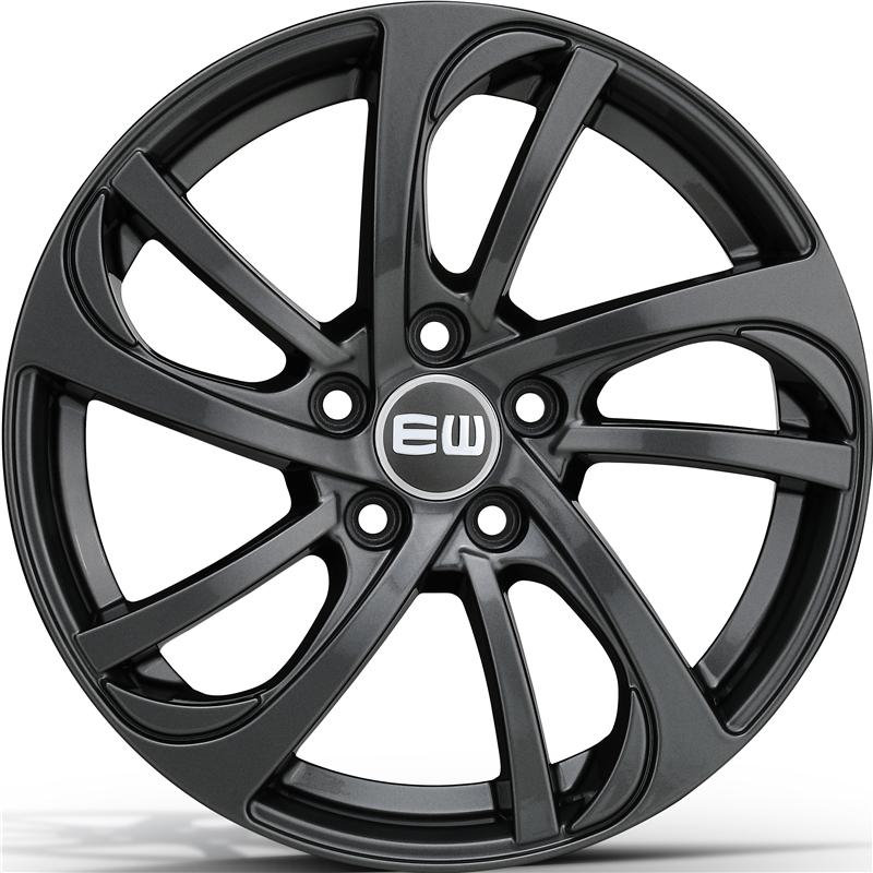 Cerchi in Lega EW Ew03 Storm Black 5 fori 17\" 7.5X17 ET42 5x108