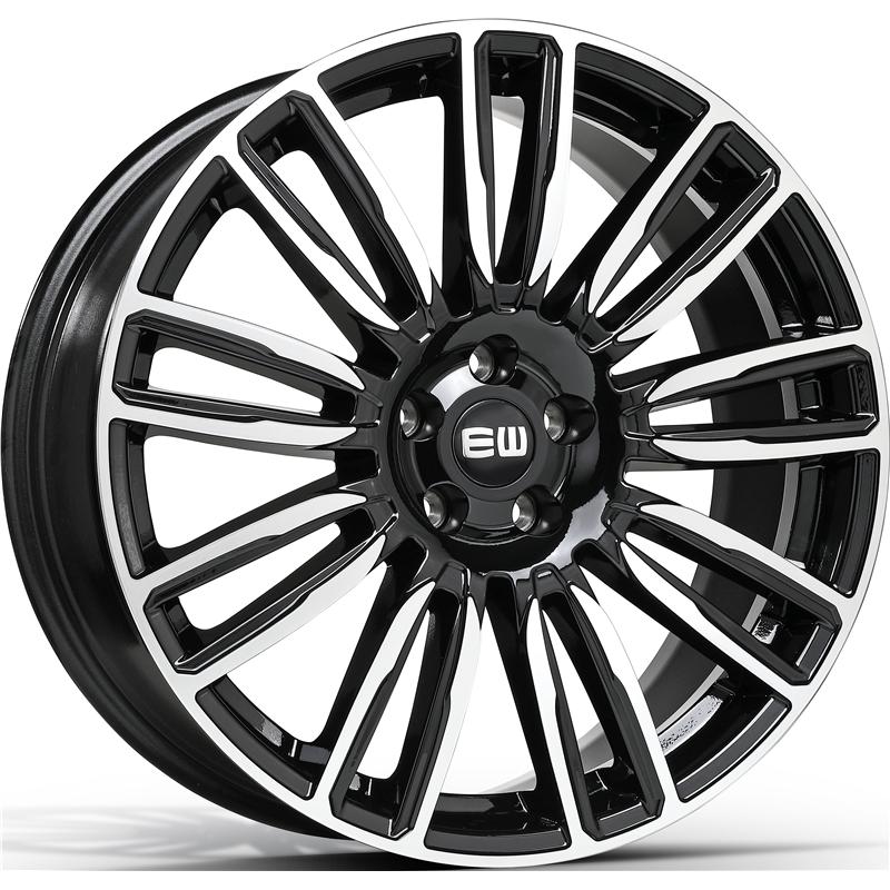 Cerchi in Lega EW Ew06 Mirage Black Polished 5 fori 19\" 8.5X19 ET45 5x108
