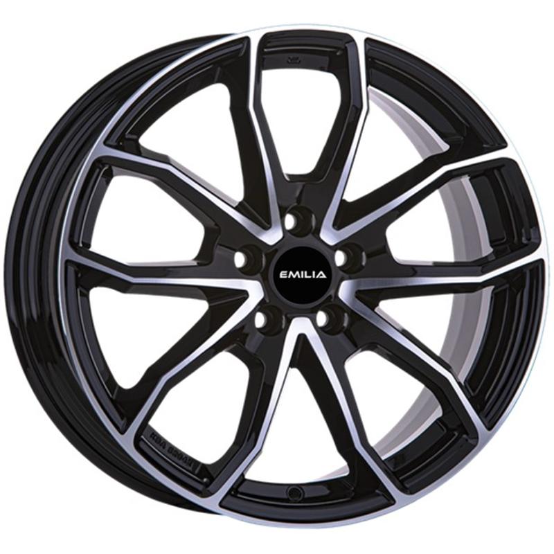 Cerchi in Lega EMILIA CERCHI Genk Black Polish 4 fori 15\" 6X15 ET40 4x100