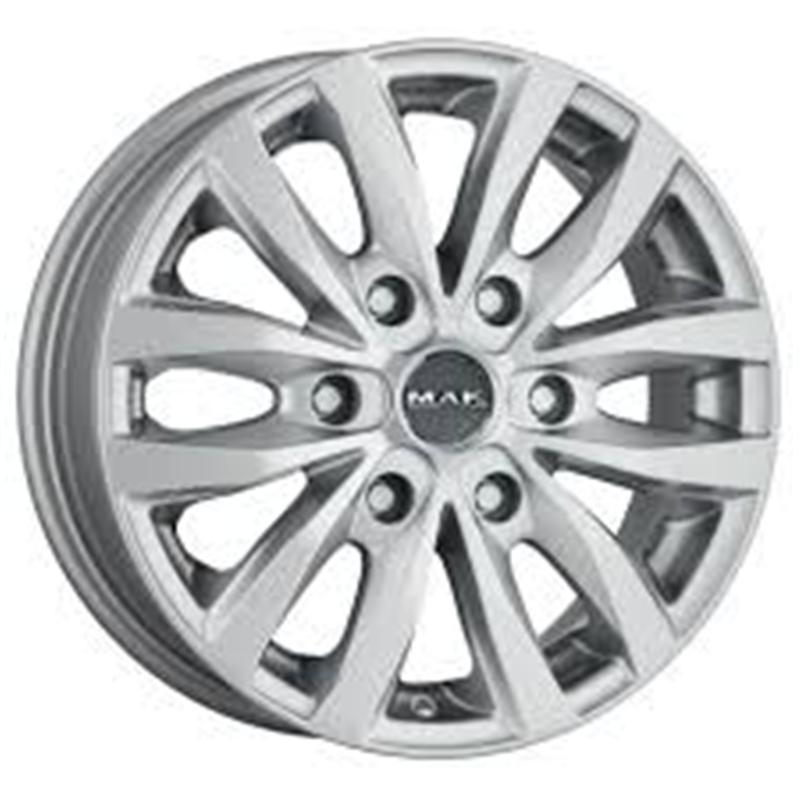 Cerchi in Lega MAK Load 6 Silver 6 fori 16\" 6.5X16 ET10 6x139.7