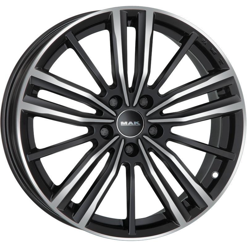 Cerchi in Lega MAK Vier Black Mirror 5 fori 17\" 7X17 ET38 5x100