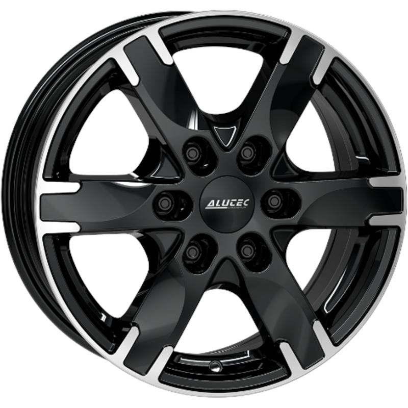 Cerchi in Lega AT Titan Diamant Schwarz Frontpoliert 6 fori 17\" 7.5X17 ET39 6x114.3
