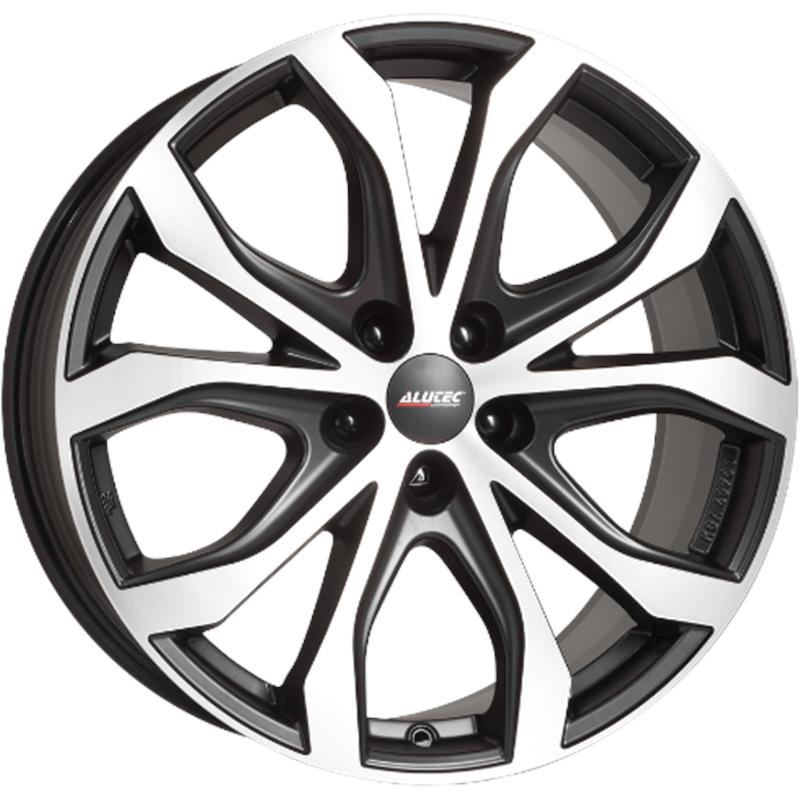 Cerchi in Lega AT W10 Racing Schwarz Frontpoliert 5 fori 19\" 8.5X19 ET32 5x112