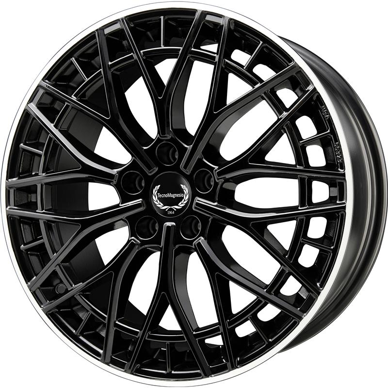Cerchi in Lega TECNOMAGNESIO Tmg01 Black Mirror Lip 5 fori 18\" 8X18 ET30 5x112