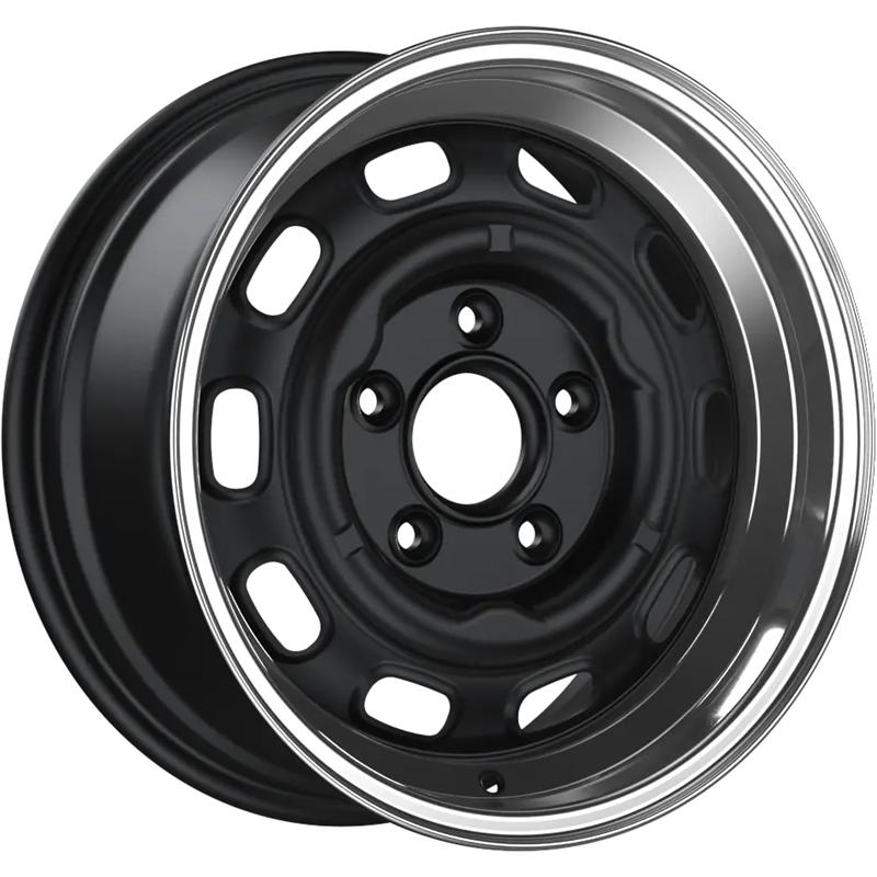 Cerchi in Lega FONDMETAL Lmz01 Matt Black Machined Lip 5 fori 16\" 6X16 ET36 5x130
